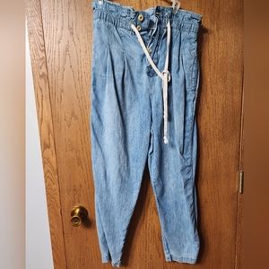 Free People High Rise Paper Bag Pants